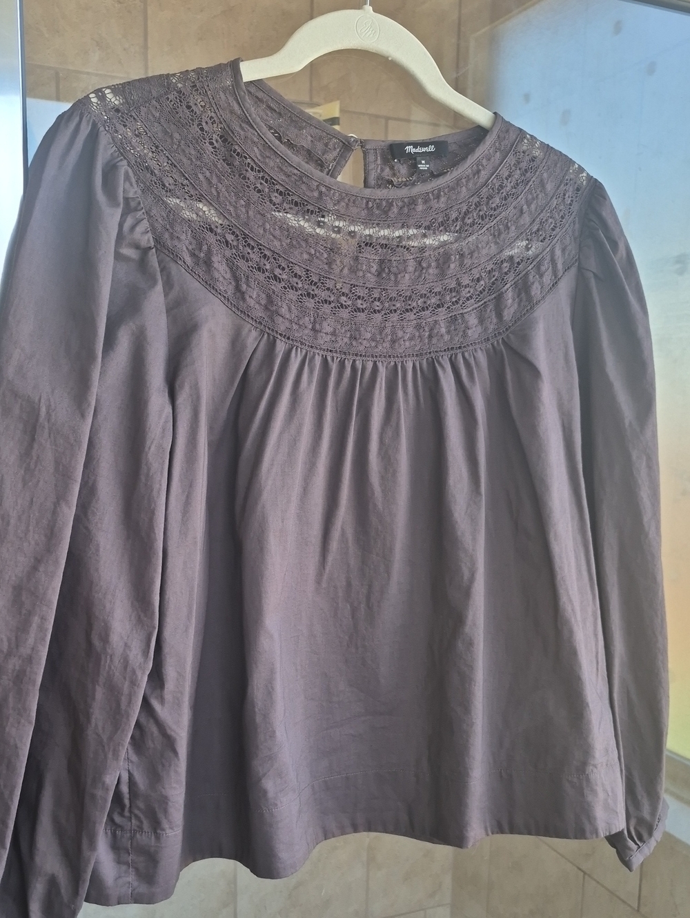 Madewell Lace Yoke Top NWOT Size Medium